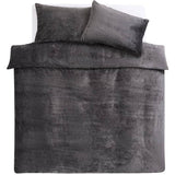 Argos Home Slinky Fleece charcoal bedding set single - British product