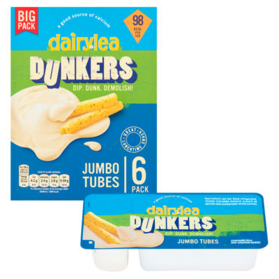 Dairylea Dunkers Cheese Jumbo Tubes 6 pack 246g - British product