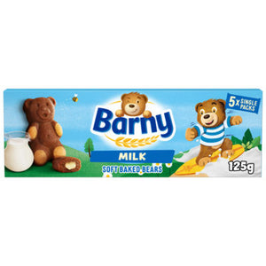 Barny Milk Soft Baked Bears Cake Bars 5 Pack 125g