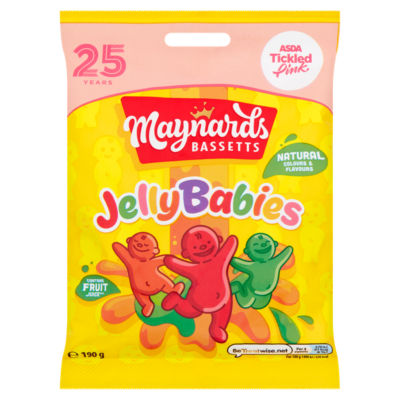 Maynards Bassetts jelly babies sweets 190g bag, imported from the UK