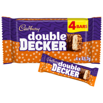 ASDA Cadbury Double Decker Milk Chocolate Bar 4 Pack 174.8g- Buy online at McGrocer