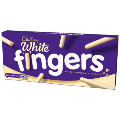 Cadbury white chocolate covered biscuits 114g - British product