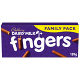 ASDA Cadbury Dairy Milk Fingers Milk Chocolate Covered Biscuits 189g- Buy online at McGrocer