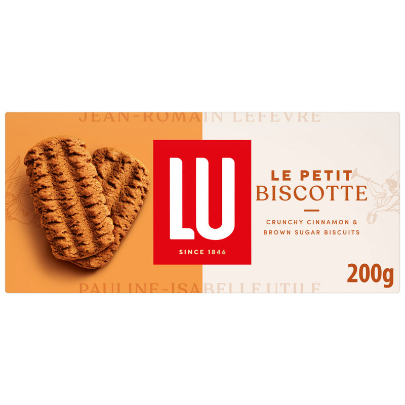 LU Le Petit Biscotte crunchy cinnamon brown sugar biscuits 200g, UK version