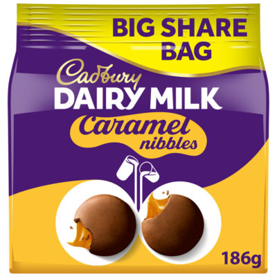Cadbury Dairy Milk Caramel Nibbles chocolate bites 186g - British product