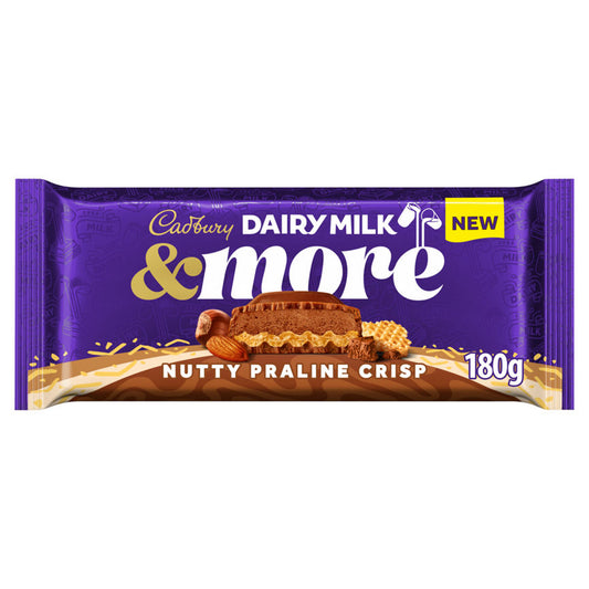 Cadbury Dairy Milk & More Nutty Praline Crisp 180g GOODS ASDA   