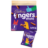 ASDA Cadbury Mini Fingers Chocolate Biscuit Bars 5 Pack 96.5g- Buy online at McGrocer