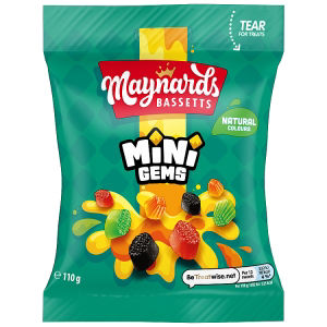 Maynards Bassetts Mini Gems candy 110g (British brand)