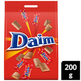 Daim mini milk chocolate with almond caramel centre bag 200g - British product
