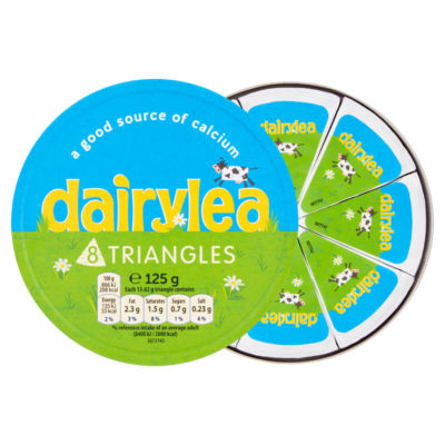 Dairylea cheese spread triangles 8 pack 125g - British product