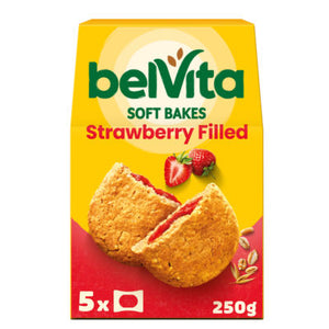 Belvita Soft Bakes Strawberry Filled Cereal Bars Multipack 250g (5 x 50g)