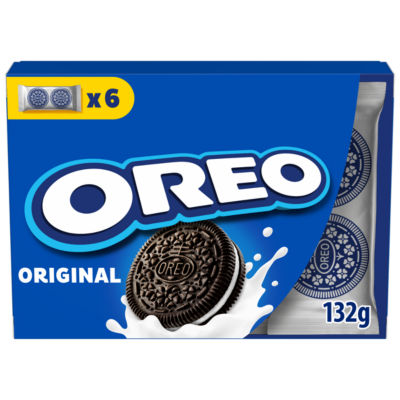 Oreo Lunchbox vanilla chocolate sandwich biscuits 132g, imported from the UK