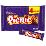 ASDA Cadbury Picnic Chocolate Cereal Bar 4 Pack 152g- Buy online at McGrocer
