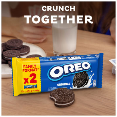 Oreo Original Vanilla Sandwich Biscuits 308g Twin Pack, imported from the UK