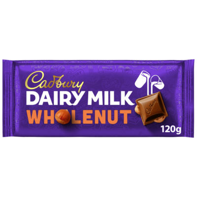 ASDA Cadbury Dairy Milk Wholenut Chocolate Bar 120g- Buy online at McGrocer