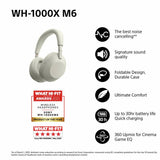 Sony WH-1000XM6 noise cancelling headphones silver, UK version