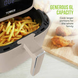 Tower 6L digital air fryer Latte, UK version