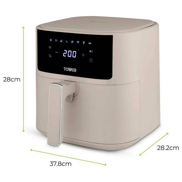 Tower 6L digital air fryer Latte, UK version