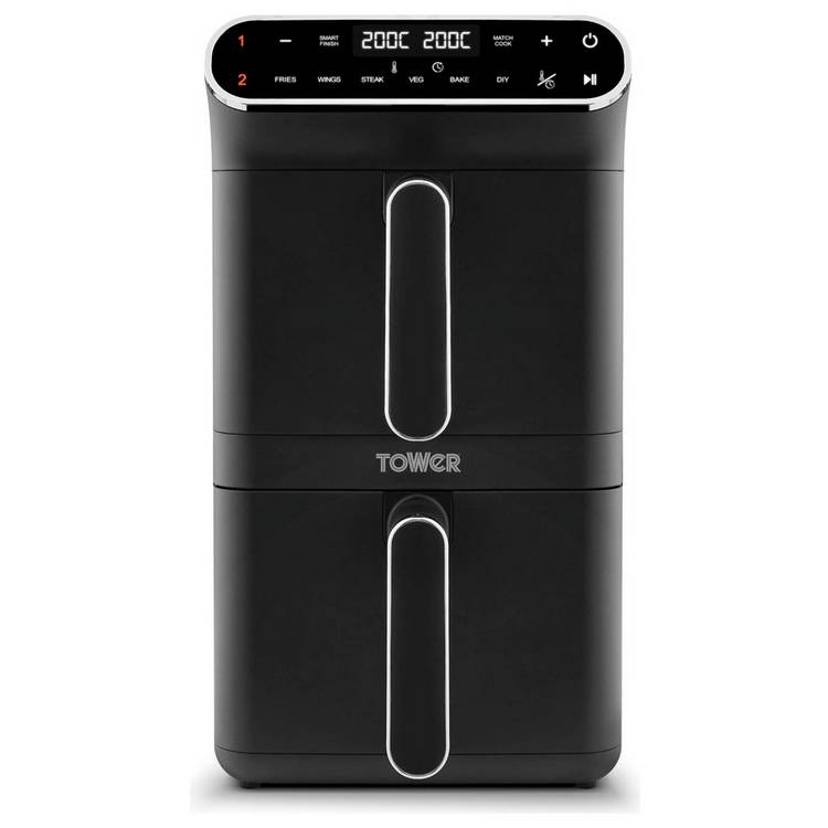 Tower T17190 Twin Stack air fryer 11L black - imported from the UK