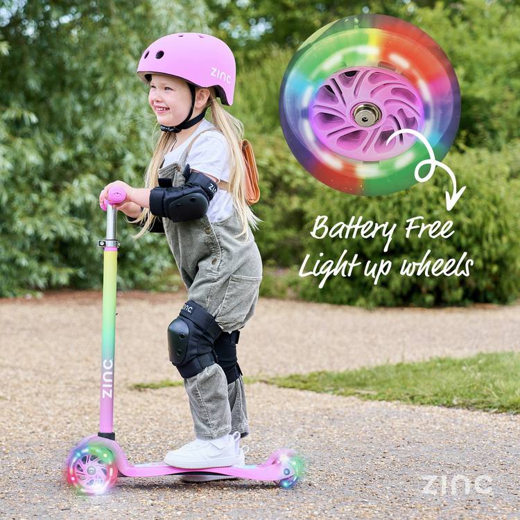 Zinc unicorn scooter and helmet combo (British brand)
