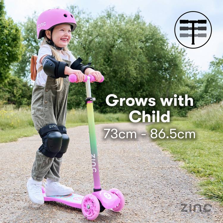 Zinc unicorn scooter and helmet combo (British brand)