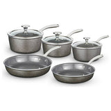 Argos Tower Cerastone Pro 5 Piece Aluminium Non-Stick Pan Set (Grey)- Buy online at McGrocer