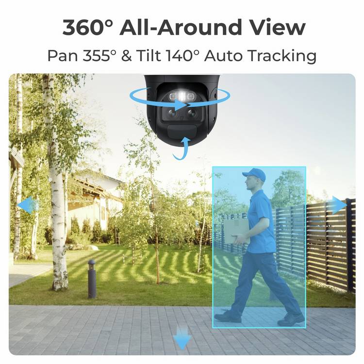 Reolink TrackMix 4G 4K security camera with solar panel - British product