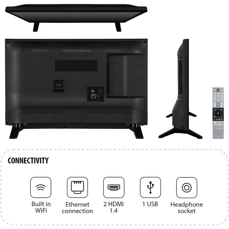 Toshiba 24 inch HD Ready Freely TV - British product