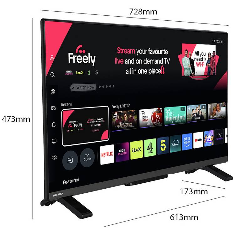 Toshiba 32 inch Smart HD Ready HDR TV - British product