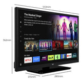 Bush 24 inch Smart TV HD Ready HDR, imported from the UK