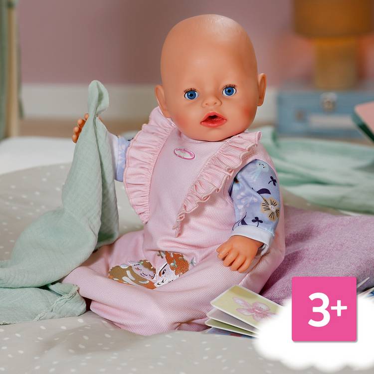 Baby Born doll sleeping bag with sheep embroidery 20cm - British product