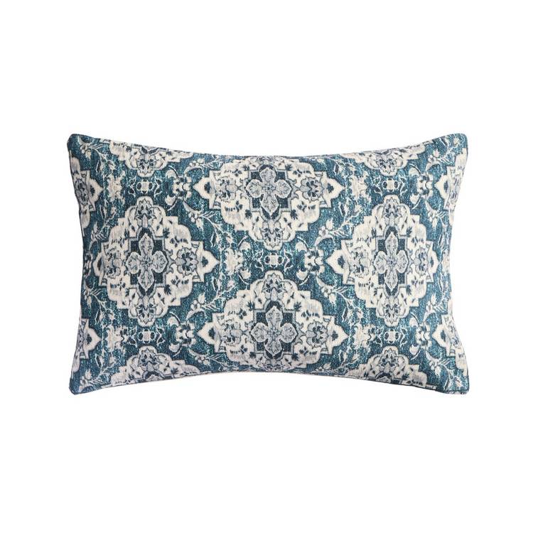 Habitat chenille cushion blue 30x50cm - British product