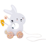 Chad Valley wooden pull along bunny toy - British product