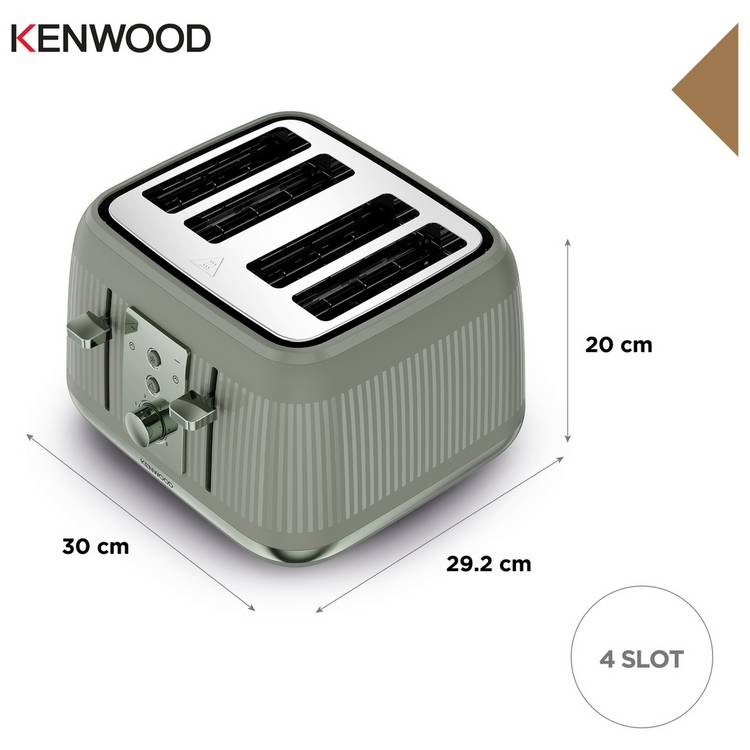 Kenwood Dusk 4 Slice Toaster olive green - British product