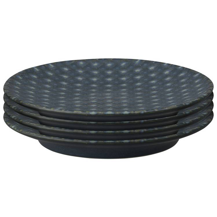 Denby charcoal stoneware side plates set of 4 - British product