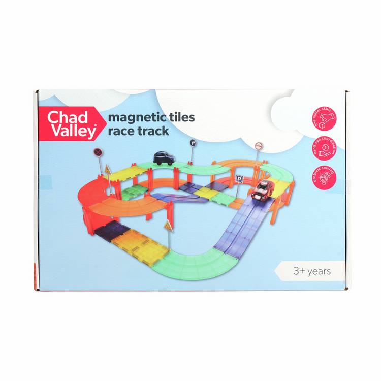 Chad Valley magnetic tiles race track 72 piece (British brand)