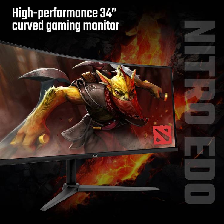 Acer Nitro ED340CUJ0 curved gaming monitor 34-inch, UK version