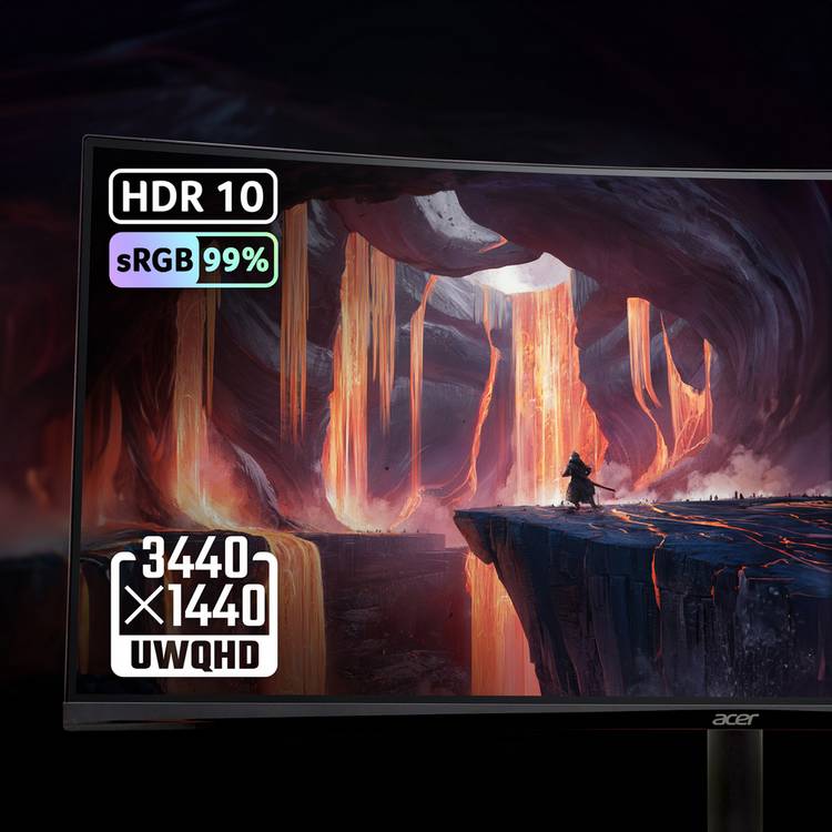 Acer Nitro ED340CUJ0 curved gaming monitor 34-inch, UK version