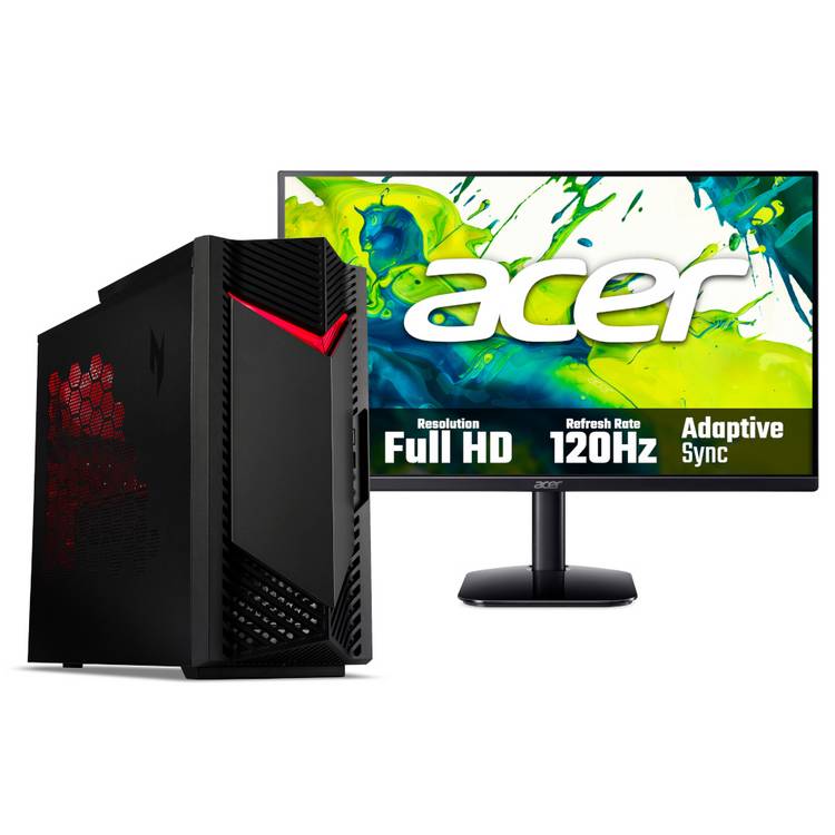 Acer Nitro N50 gaming PC and monitor bundle - British product