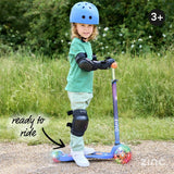 Zinc 3-wheel scooter and helmet combo, imported from the UK
