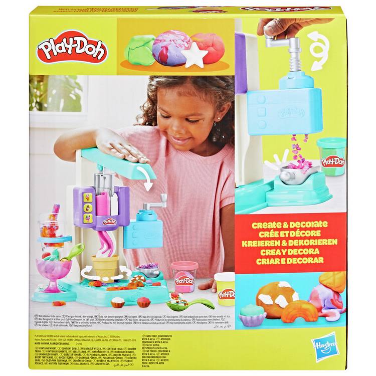 Play-Doh rainbow ice cream playset with 5 tubs, UK version