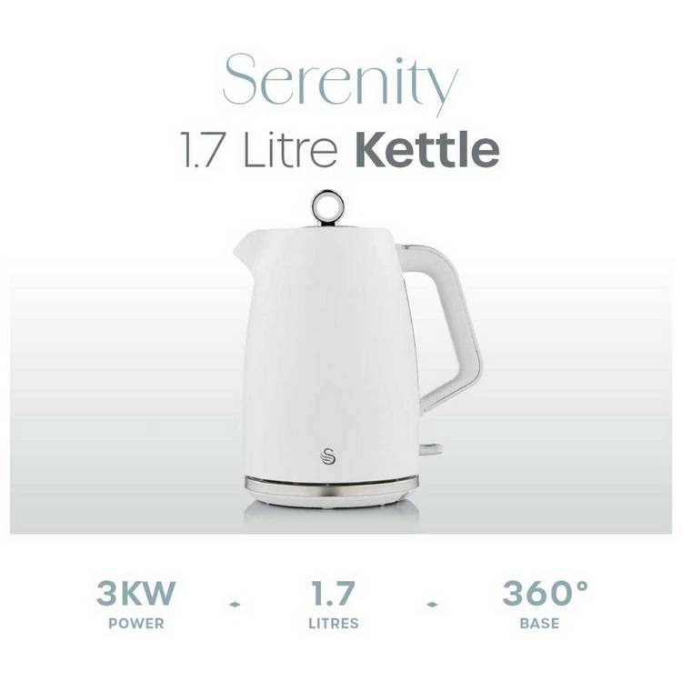 Swan Serenity electric kettle white 1.7L (British brand)