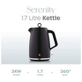 Swan electric kettle black 1.7L (British brand)