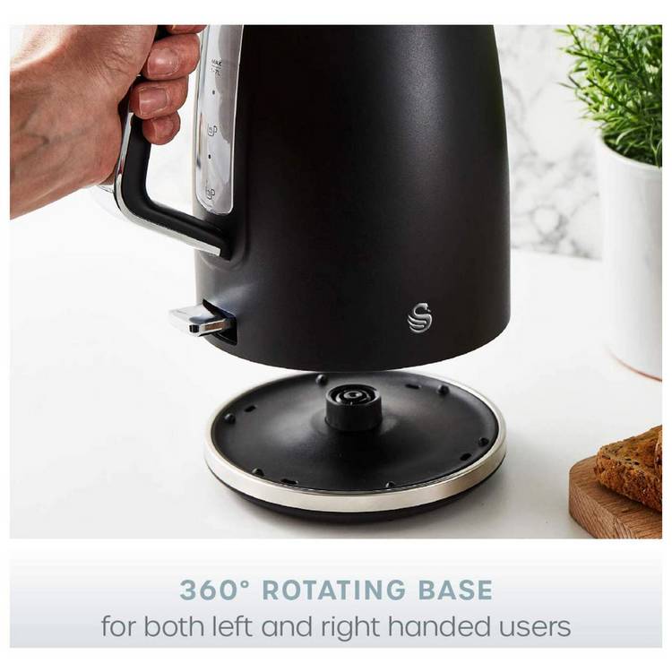Swan electric kettle black 1.7L (British brand)