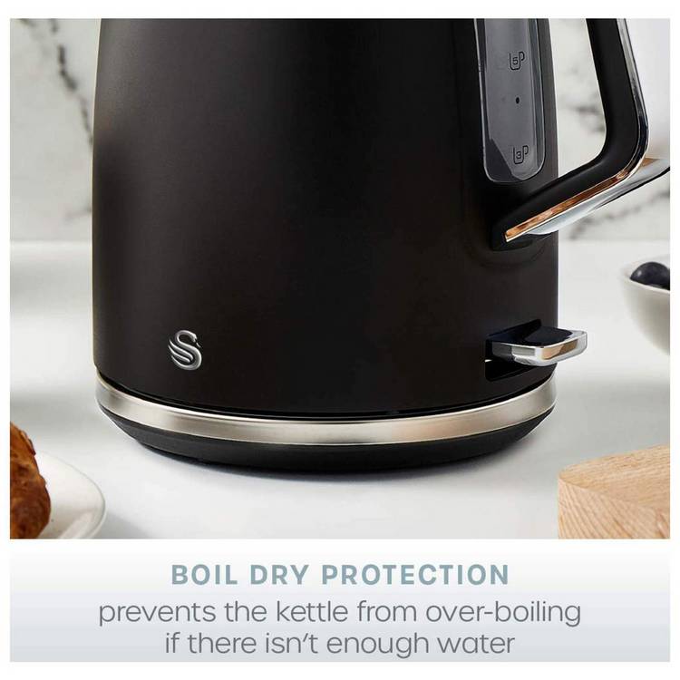 Swan electric kettle black 1.7L (British brand)
