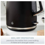 Swan electric kettle black 1.7L (British brand)