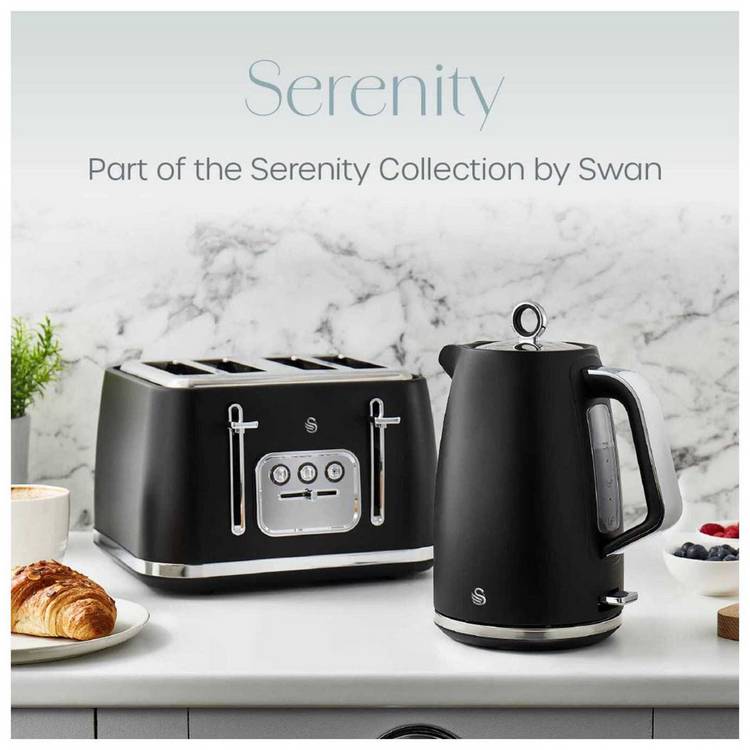 Swan electric kettle black 1.7L (British brand)
