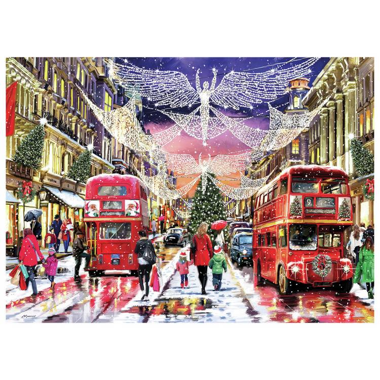 Gibsons Regent Street Christmas jigsaw puzzle 1000 pieces, UK version