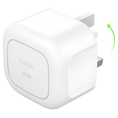 Argos Belkin 30W USB-C Fast Wall Charger with Folding Pins - White- Buy online at McGrocer
