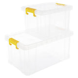 Strata Stackmaster 2 clear mixed storage boxes, UK version